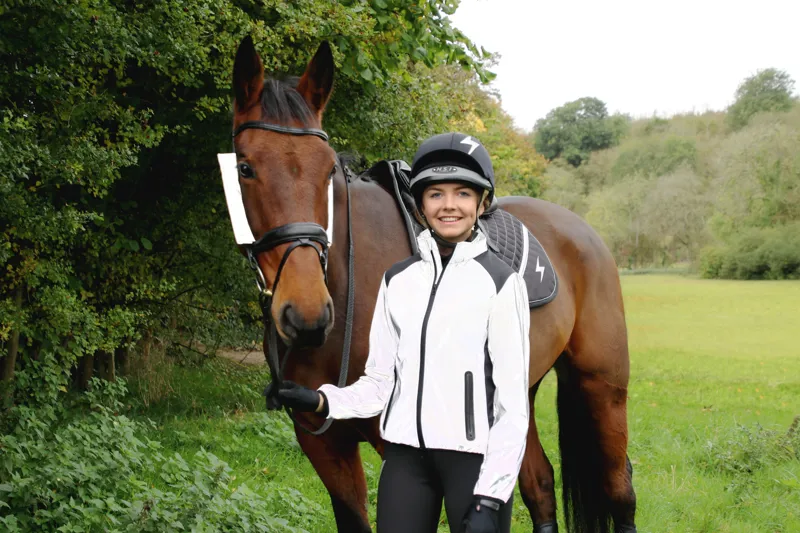 Hy Equestrian Silva Flash Reflective Jacket - Reflective Silver-4